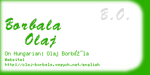 borbala olaj business card